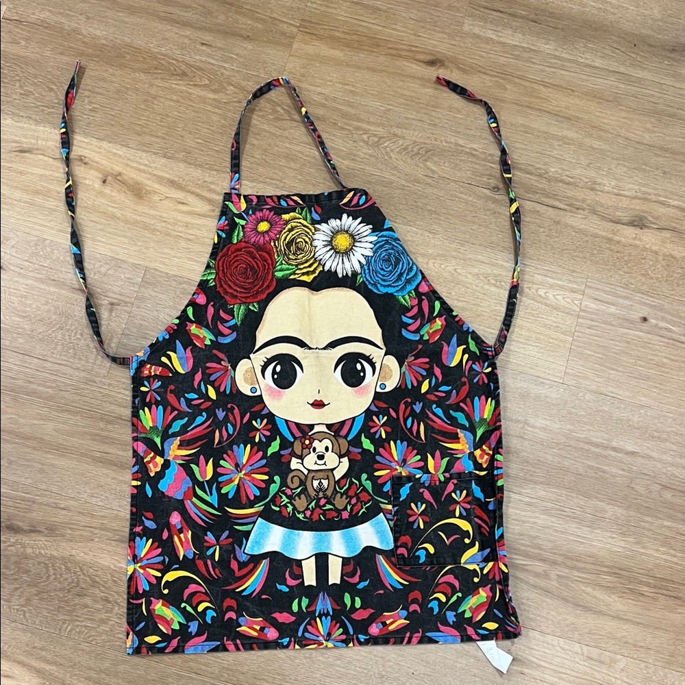 Frida Colorful Apron with Floral Design